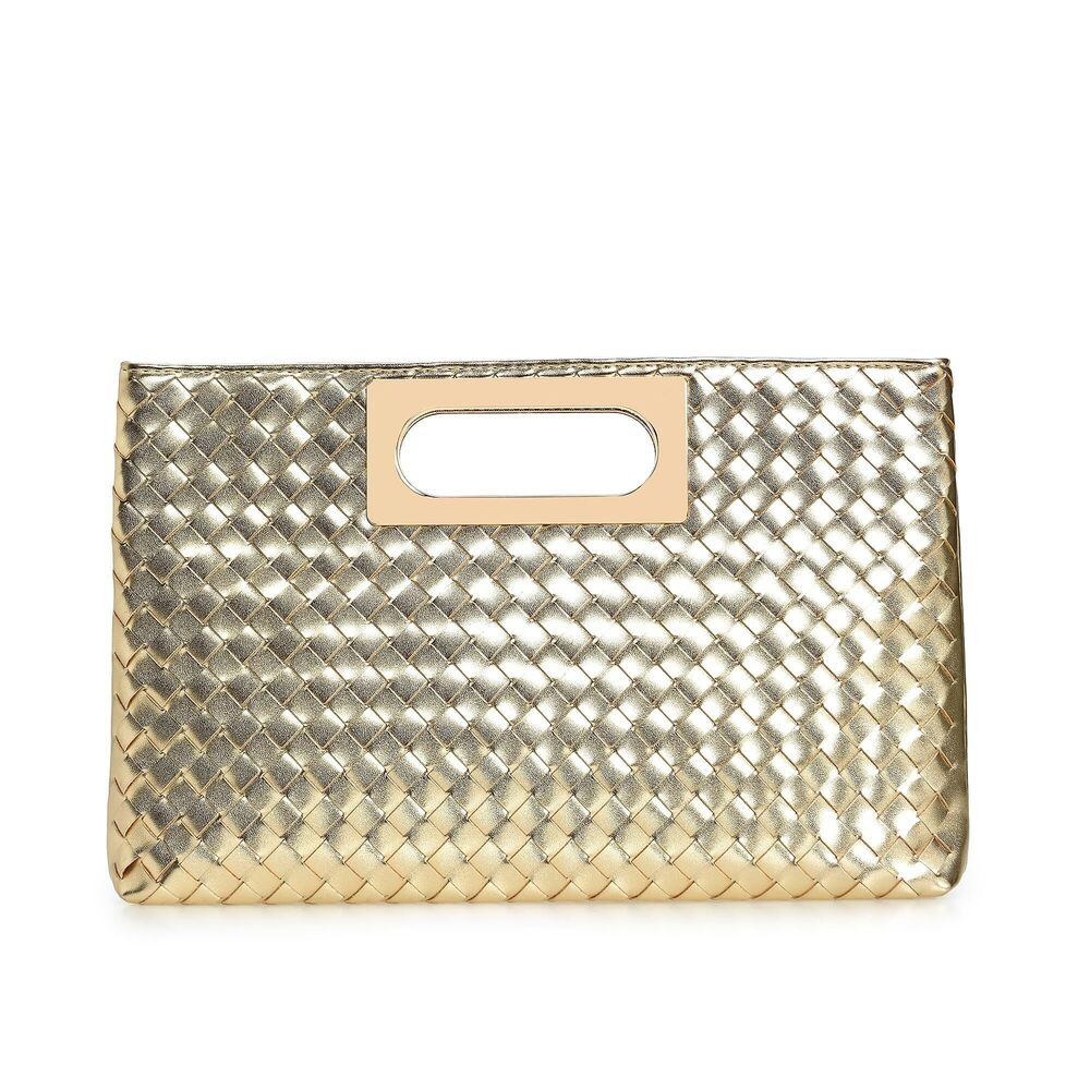 4926 Dressy Woven PU Leather Small Handbag Fashion Party Clutch Purse